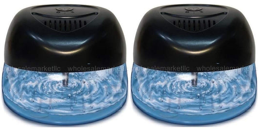 Bluonics Fresh Aire 2-Pack Water Air Washer, Water-Based Air Revitalizer & Room Freshener with 4 Fragrance Bottles, 7-Color LED Night Light