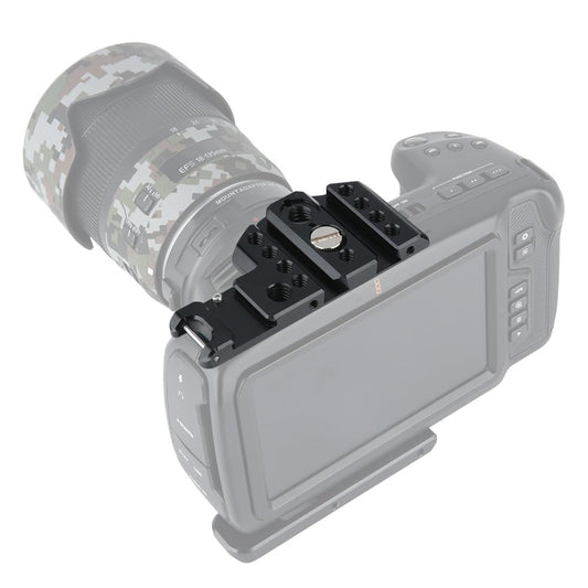 NICEYRIG Top Plate for BMPCC 4K&6K for Blackmagic Pocket Cinema Camera Mounting Plate with NATO Rail Cold Shoe - 373