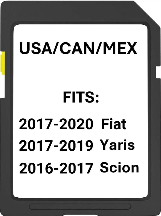 ARERCO Navigation map Update Sd Card Compatible with Toyota Yaris iA-2017, Scion iA-2016, Fiat 124- (2017-2020) sp*der, Lusso, Abarth/Rally
