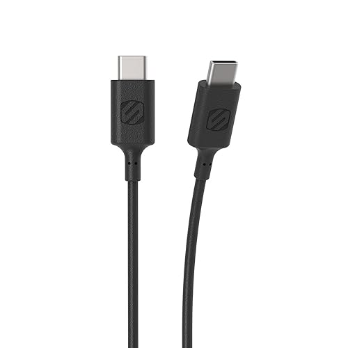 SCOSCHE StrikeLine USB Type C/USB-C to USB Type C/USB-C Quick Charge & Sync Cable with 480 Mbps Transfer Rate - Compatible with Samsung Galaxy S8/S8…