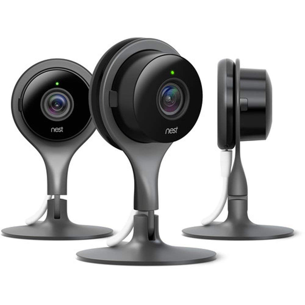 Nest Cam Security Camera 3 Pack Indoor Color: Black Style: Nest Cam Security Camera: 3 Pack, Model: NC1104US… (Renewed)