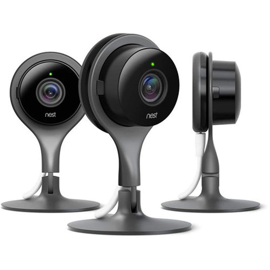 Nest Cam Security Camera 3 Pack Indoor Color: Black Style: Nest Cam Security Camera: 3 Pack, Model: NC1104US… (Renewed)