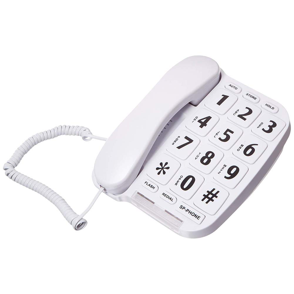 KerLiTar Elderly Phones Landline Telephone with Large Numbers Senior Phone for Vision Impaired Aid Home House Phones for Seniors Amplified Phone