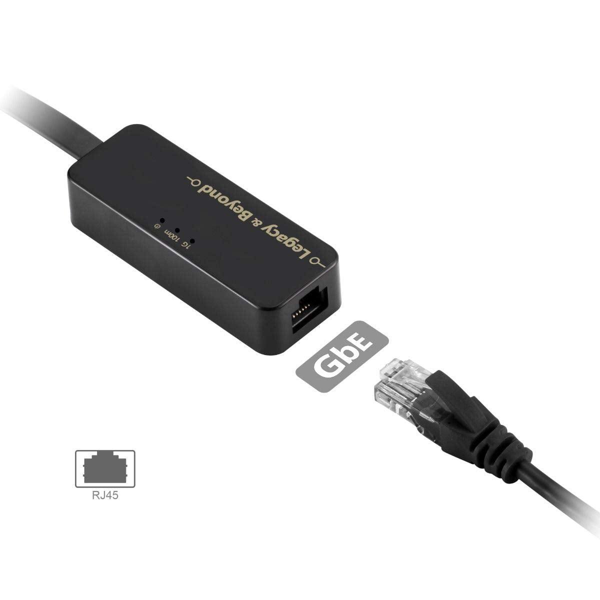 SIIG Foldable USB 3.0 to Ethernet Adapter, 10/100/1000 Mbps Gigabit Ethernet LAN RJ45, Supports Windows 10/8/7, Mac OS X 10.16 to 10.6 - Black