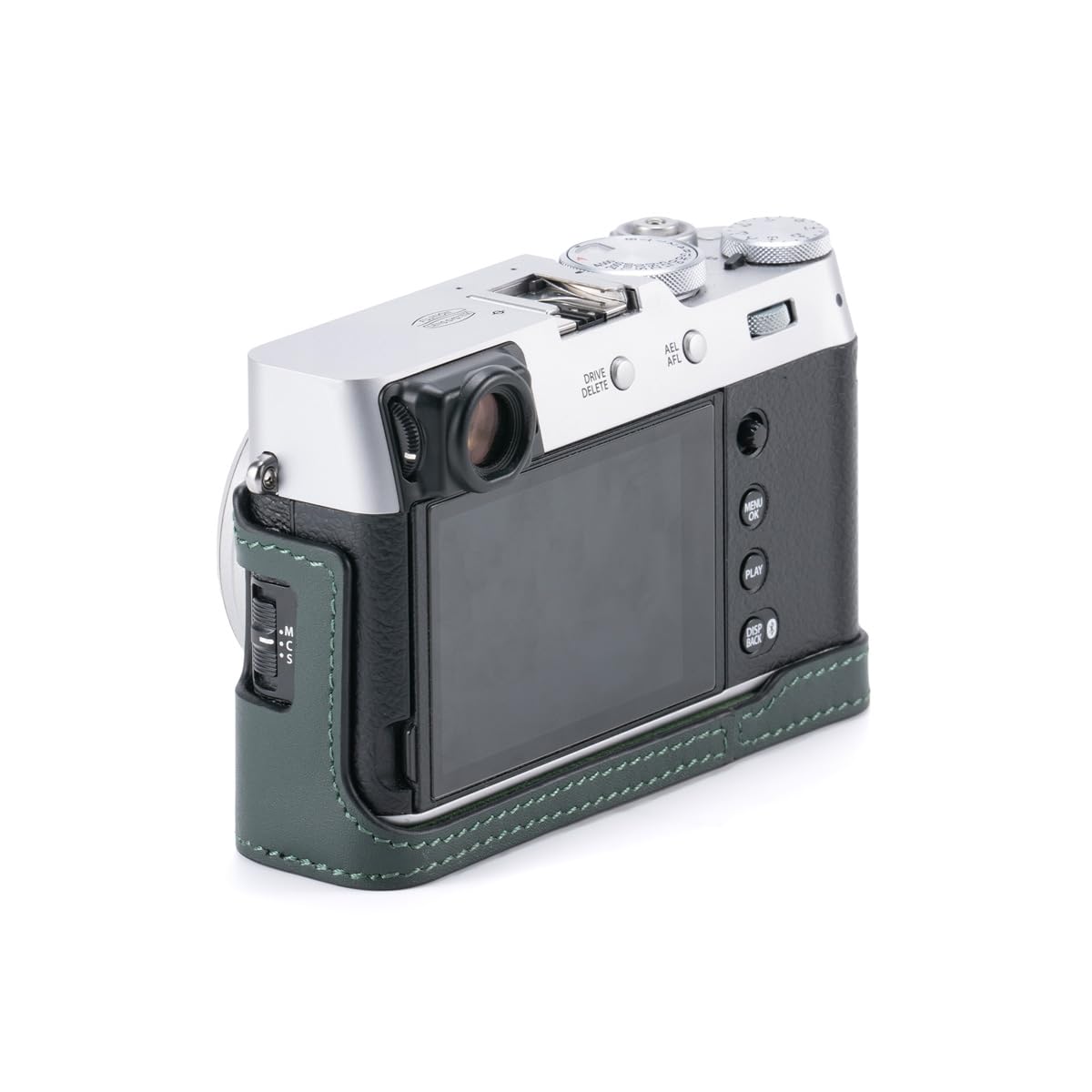 Tilta Leather Camera Case Compatible with Fujifilm X100VI (Green) | Integrated Hand Grip | Bottom Protection | Small Flap for Battery Access |
