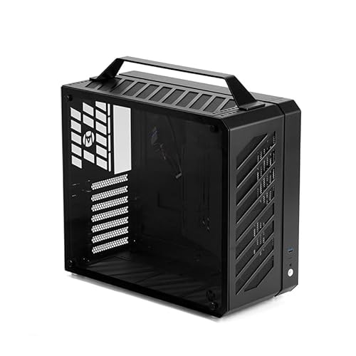 Mechanic Master C34Plus Portable Desktop ATX Case with Aluminum Handle - 5-Slot Mode Switchable, 240mm AIO Compatibility (RAM Height 44mm), Fits