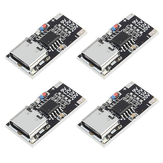 4PCS USB-C PD Trigger Board Module PD/QC Decoy Board Fast Charge USB Type-c to 12V High Speed Charger Power Delivery Boost Module for Laptop Router