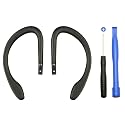 For PowerBeats 3 Ear Hook Loop Clip Silicone Replacement Repair Part Left and Right Fit Dre Power Beats 3 Wireless Headset Headphone + Tool (Black)