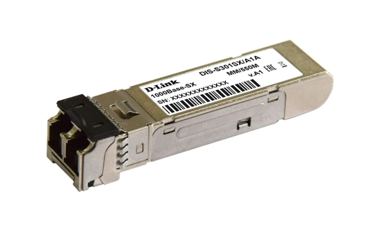 D-Link 1-Port Mini-GBIC SFP to 1000BaseSX Multi-Mode 550M Fiber Transceiver - (DIS-S301SX)