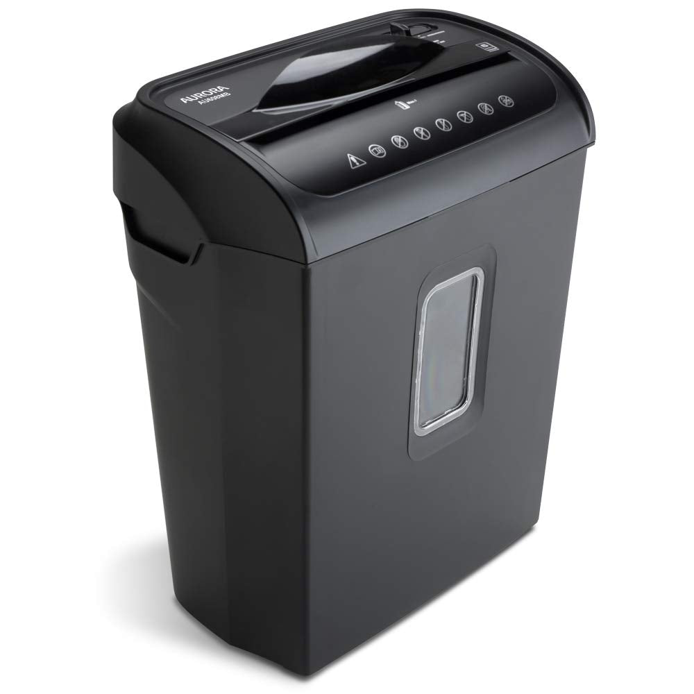 Aurora AU608MB High-Security 6-Sheet Micro-Cut Paper Credit Card Shredder with 3.5-Gallon Wastebasket, 4-Minute Continuous Running Time, Security