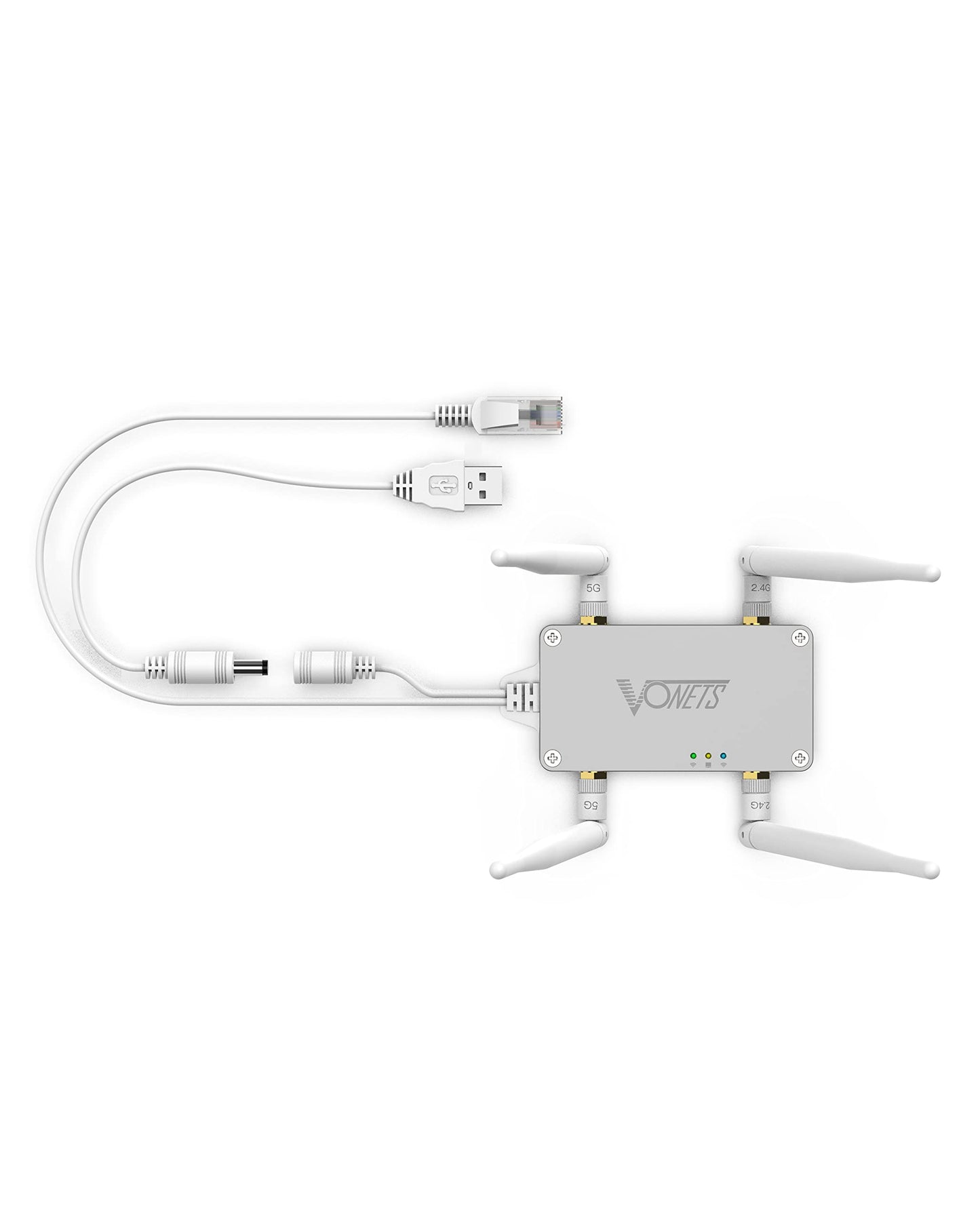VONETS VBG1200 Industrial Mini Dual Band 2.4GHz/5GHz WiFi Bridge/Router/WiFi to Ethernet Adapter/AC1200 WiFi Signal Range Extender 1 RJ45 Male