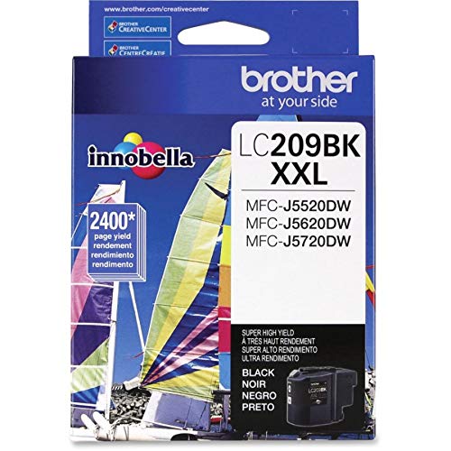 Brother Printer LC209BK Super High Yield Ink Cartridge, Black