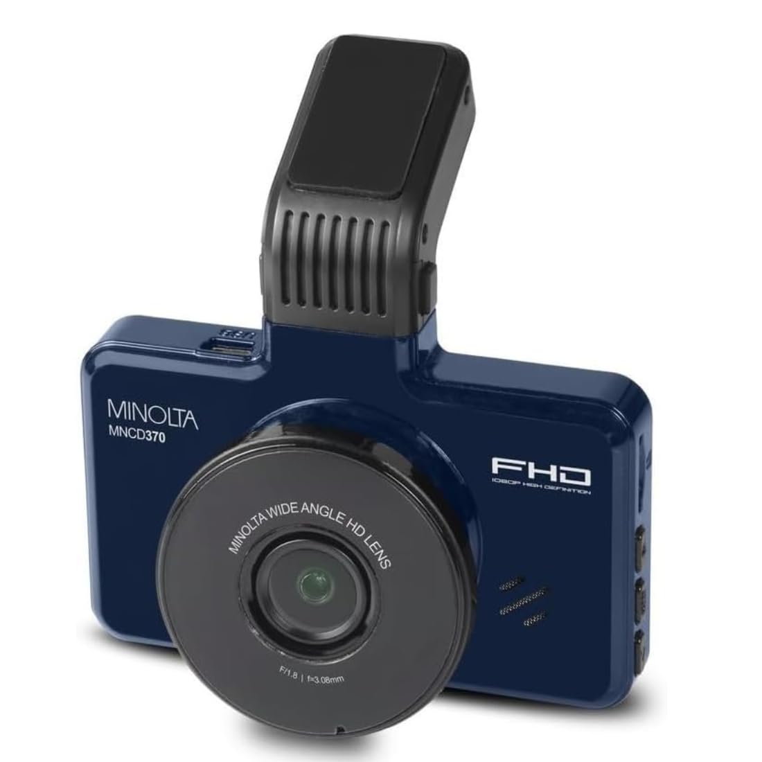Minolta MNCD370 1080p Dash Cam, G-Sensor, 3.0in LCD, 120° Lens (Dark Blue)