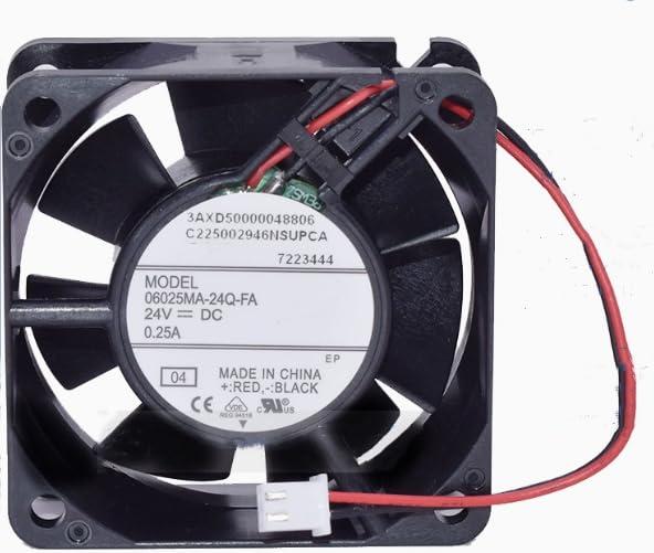 06025MA-24Q-FA DC 24V 0.25A 4.56W 60x60x25mm 2-Wire Inverter Cooling Fan