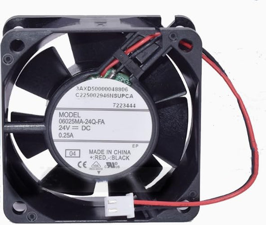 06025MA-24Q-FA DC 24V 0.25A 4.56W 60x60x25mm 2-Wire Inverter Cooling Fan