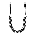 Coiled USB-C to Lightning Cable, Apple CarPlay Compatible, MFi Certified Retractable iPhone Charger Cord for Car With Data Sync, for iPhone/iPad