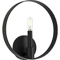 Progress Lighting Breckenridge Collection One-Light Matte Black Rustic Farmhouse Wall Bracket (P710117-31M)