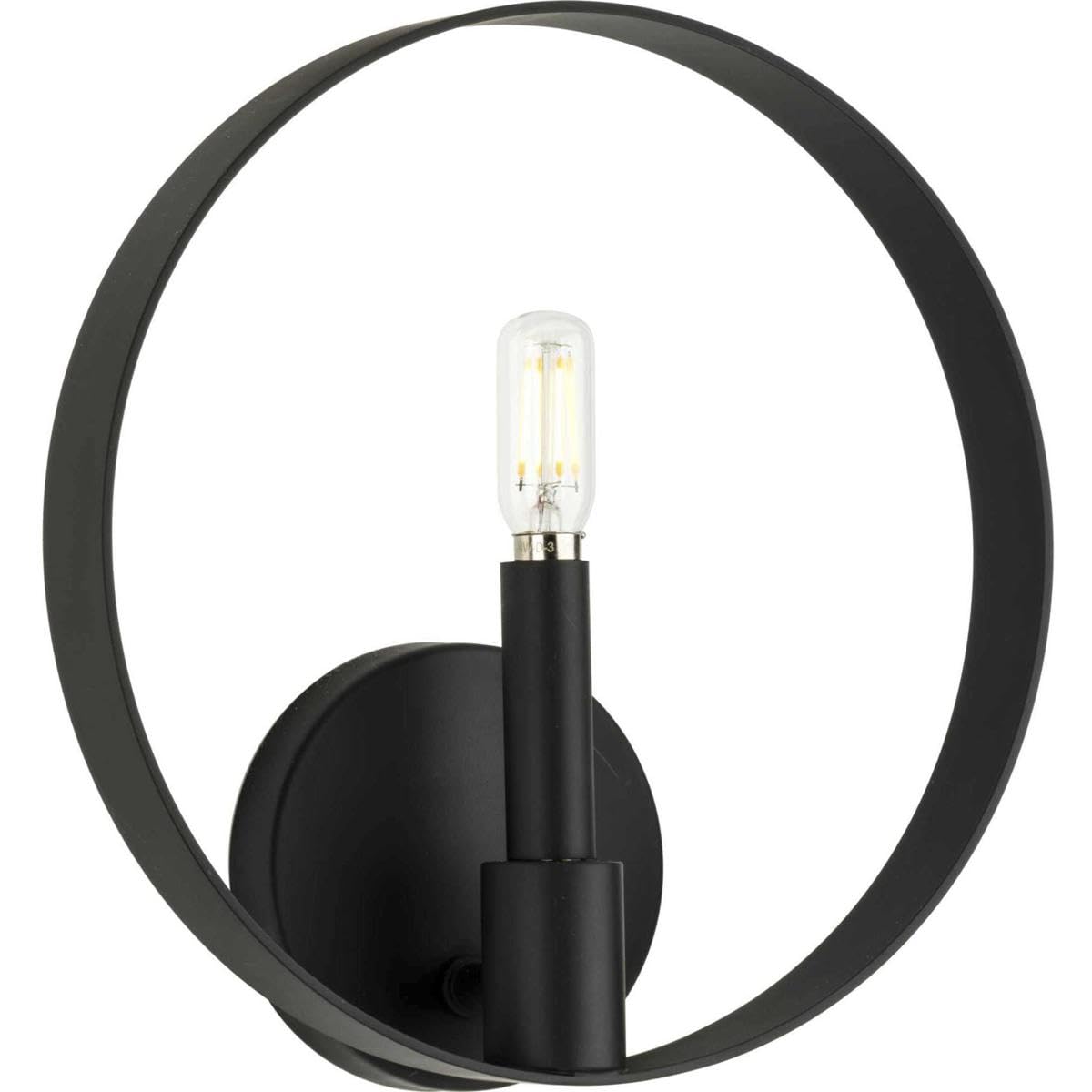 Progress Lighting Breckenridge Collection One-Light Matte Black Rustic Farmhouse Wall Bracket (P710117-31M)
