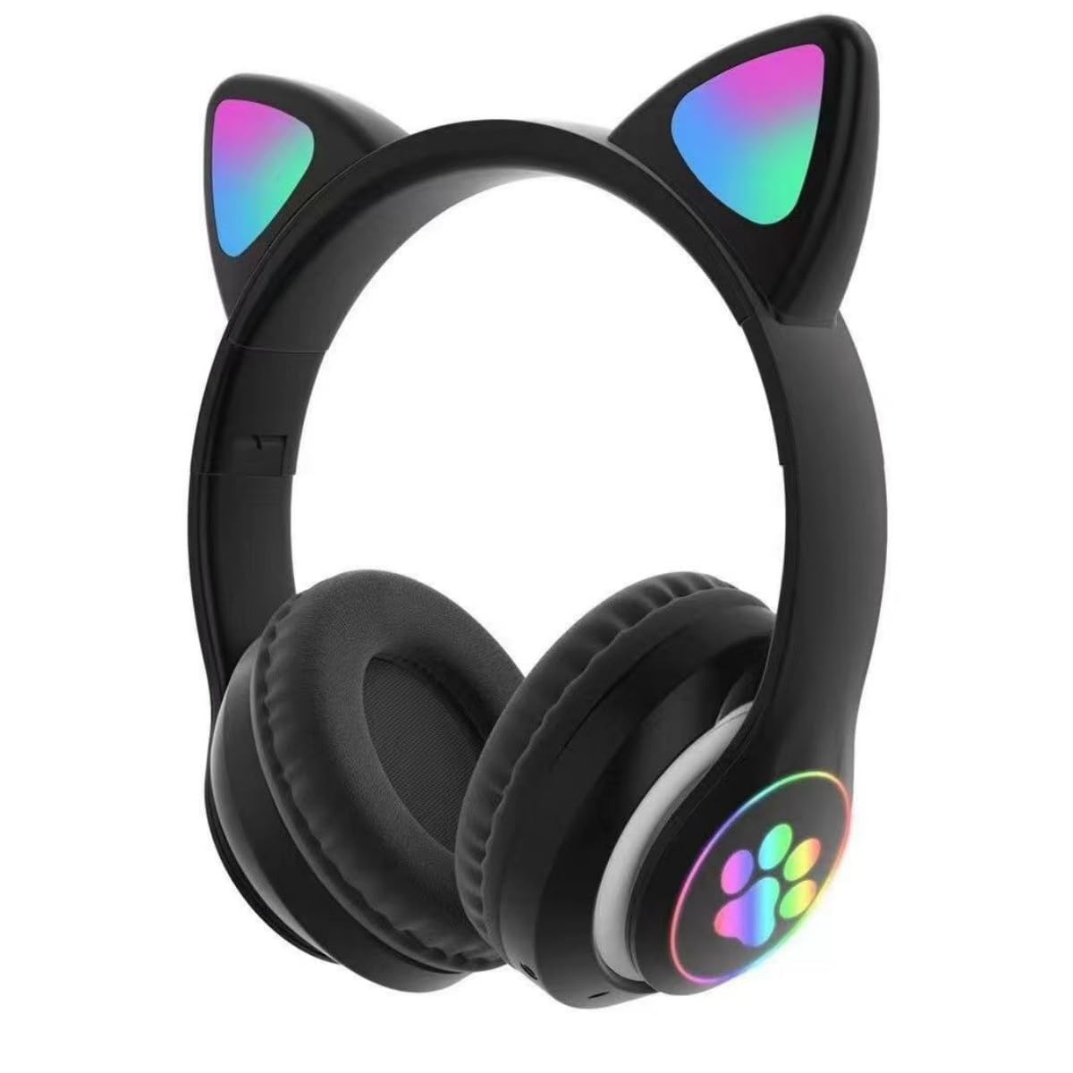 Kids Bluetooth Headphones, Foldable Wireless Headset for Kids, Bluetooth 5.3 Over-Ear Headphones with Mic, LED Lights Up,85dB Volume Limited,Girls