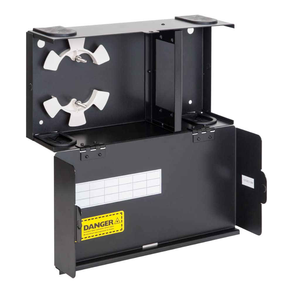 ICC Fiber Optic Wall Mount Enclosure - 2 Slots for LGX Compatible Adapter Panels or Cassettes (Sold Separately), Fiber Enclosure Supports up to 48