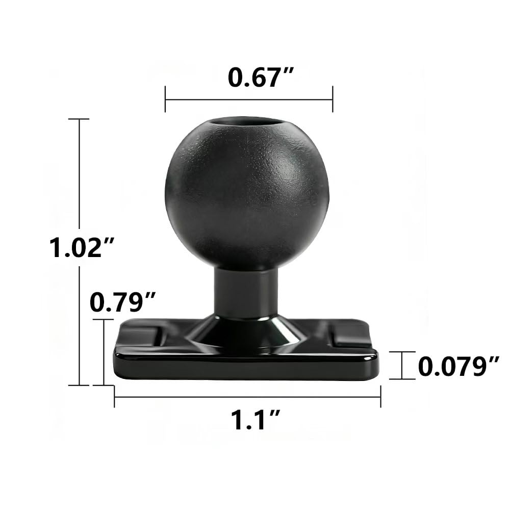 BEERTE Car Phone Mount Accessories Car Phone Holder Turn The Ball Head 2pcs