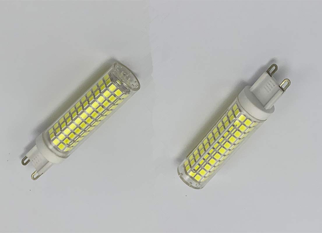 K JINGKELAI G9 LED Bulbs Dimmable 10W(Equivalent to 100W Halogen) 110V Cool White 6000K LED Corn Lights JCD T4 G9 Bi-pin Base,Dimmable,136 LED 2835
