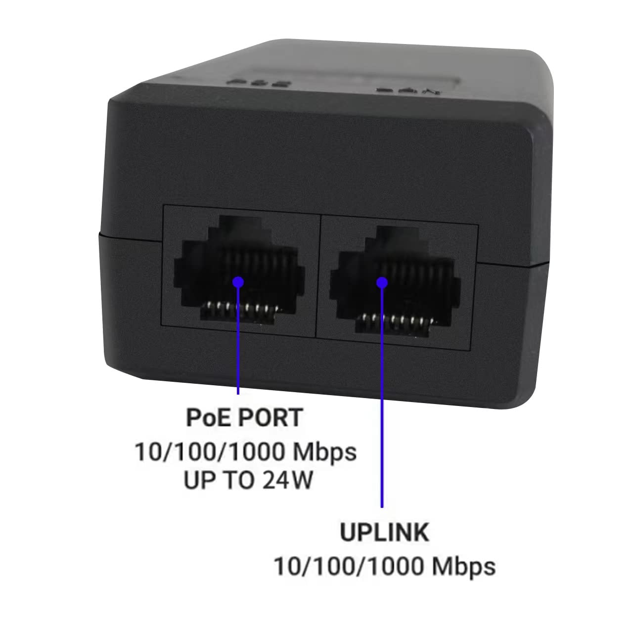 Real HD 48V 24W 0.5A POE Injector Adapter Power Supply,10/100Mbps IEEE 802.3af Compliant, Up to 100M (328 Feet), for Most Cisco/Polycom/Aastra Phones