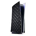 MightySkins Gaming Skin for PS5 / Playstation 5 - Black Diamond Plate | Protective Viny wrap | Easy to Apply and Change Style | Made in The USA