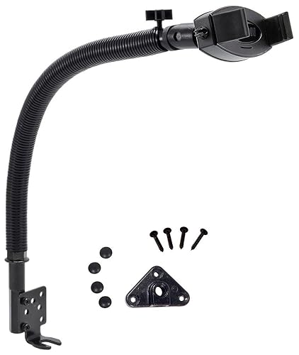 ARKON Mounts Mobile Grip 2 Phone Holder with Car Seat Rail or Floor Mount, For Cars and Trucks, High-Strength Flexible Arm, Compatible with iPhone