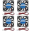 D-FLIFE 4pcs 60mm x 60mm x 10mm 6010 12V Brushless DC Cooling Fan 2pin for DIY 3D Printer Extruder Humidifier (12V)
