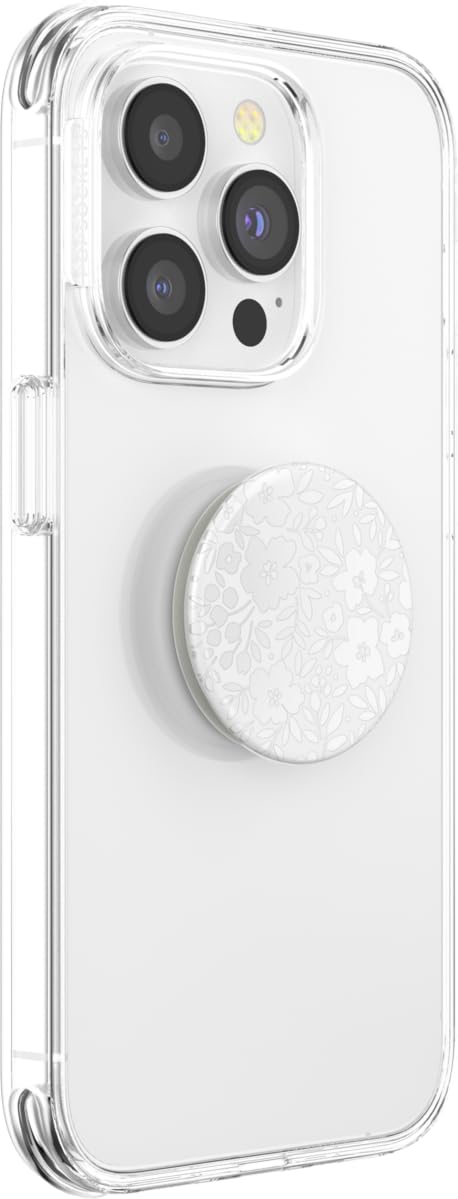 PopSockets Adhesive Phone Grip, Holder, Phone Stand, Flower - Blanc Fresh