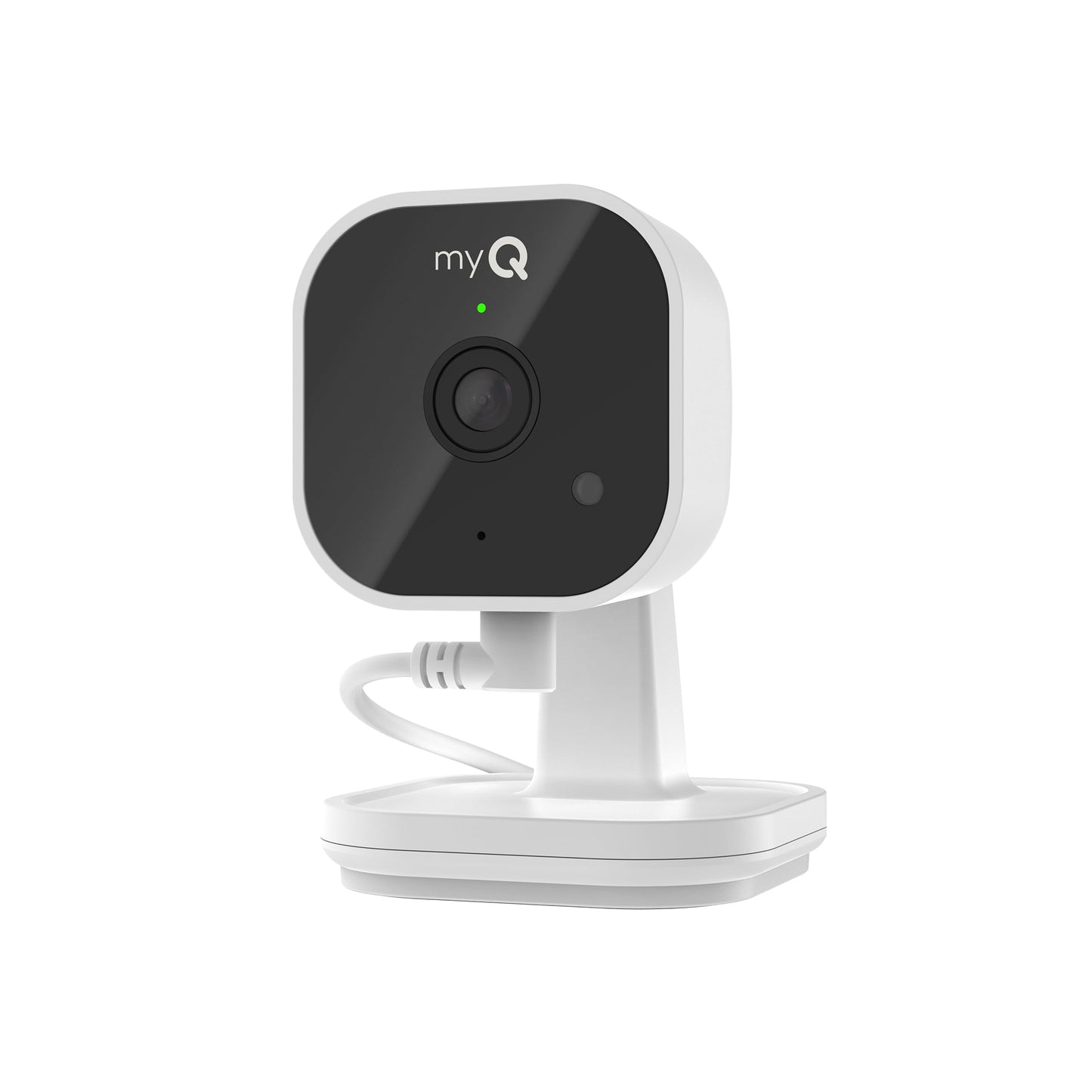 myQ Indoor Plug-in Security Camera Gen 2 - 2K Smart Wi-Fi Camera with Night Vision, Baby and Pet Monitor, Motion Detection and Alerts, 2-Way Audio