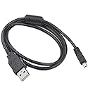 Replacement Camera USB Cable Data Sync Transfer Cord Compatible with Sony Cybershot Cyber-Shot DSCH200, DSCH300, DSCW370, DSCW830, DSC-H200, DSC-H300