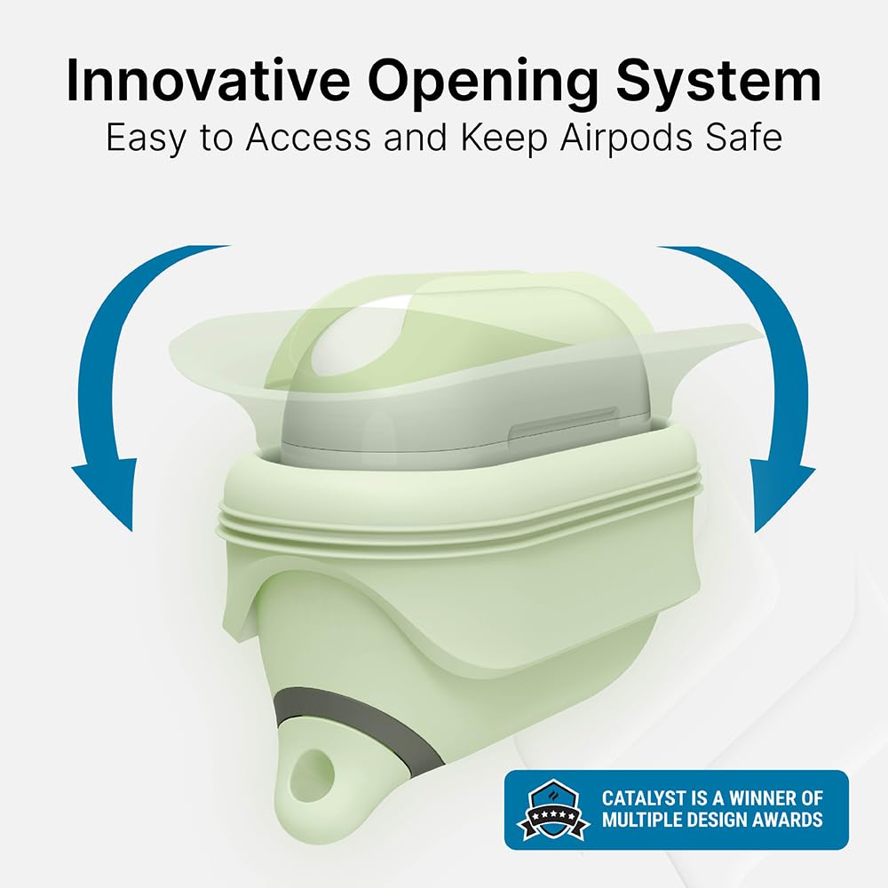 Catalyst Waterproof Case for AirPods Pro 2nd Generation and AirPods Pro 1st Generation - Wireless and USB-C Charging Compatible, One Piece Design