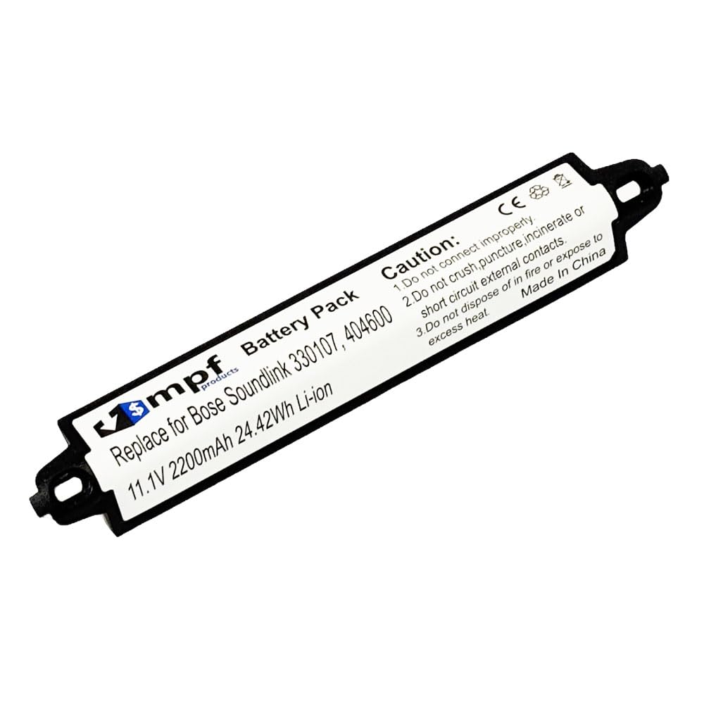 MPF Products 2200mAh 330105, 330105A, 330107, 330107A, 359495, 359498 Battery Replacement Compatible with Bose Soundlink, Soundlink 2, Soundlink 3