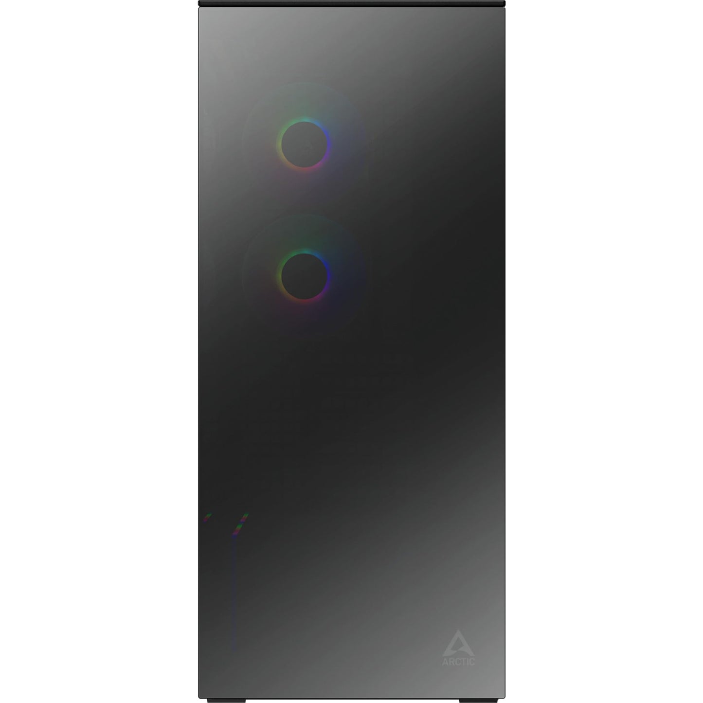 ARCTIC Xtender (Mirror Black) - PC Case, Mirrored Glass, 2 x 420 mm Radiator Support, Full Tower, Big Tower, E-ATX, 5X A-RGB Fans pre-Mounted - Black