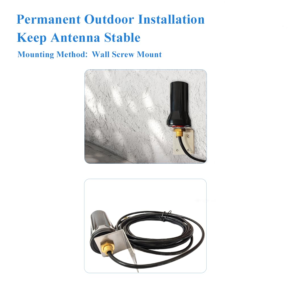 Maswell L Bracket Antenna Mount Stainless Steel Bracket M12 spirally mounts for Cellular Trucker Tail Camera Antenna Outdoor Waterproof