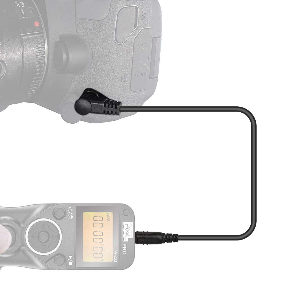 Camera Shutter Connecting Cable 3.5mm-DC2 Camera Connecting Cord Plug Compatible for Nikon Cameras (Fit for Pixel Shutter Remote Control TW-283