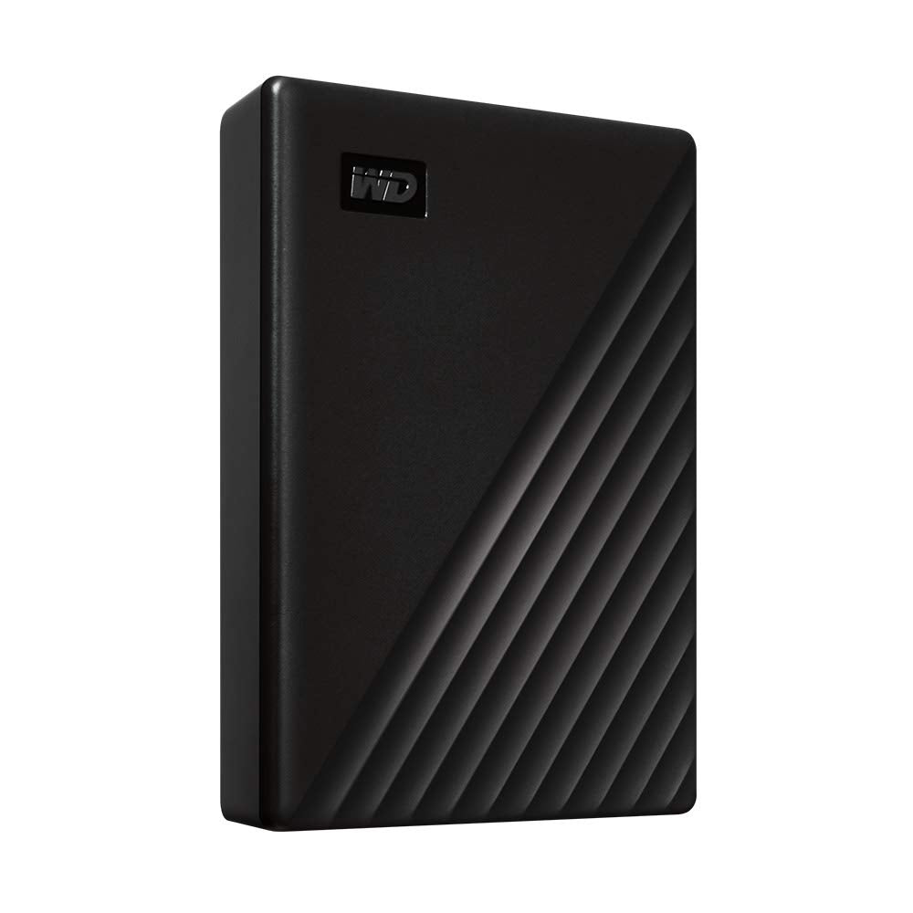 WD 5TB My Passport, Portable External Hard Drive, Black, backup software with defense against ransomware, and password protection, USB 3.1/USB 3.0