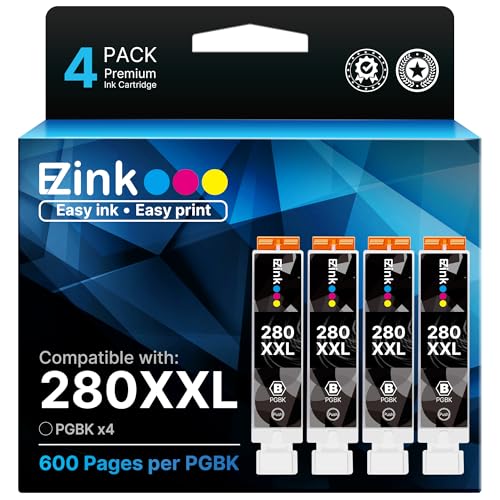 4 Pack E-Z Ink Compatible for Canon 280 PGBK 280 PGBK 280 XXL Ink Cartridge