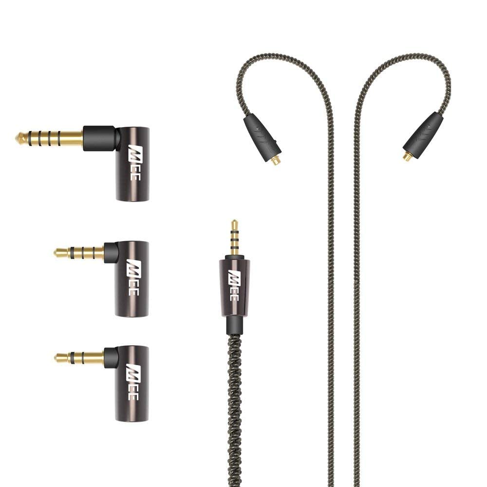MEE audio Universal MMCX 2.5mm Balanced Audio Cable with 3.5mm Balanced, 4.4mm Balanced, and 3.5mm Stereo Adapter Set for Astell&Kern, FiiO, Sony…
