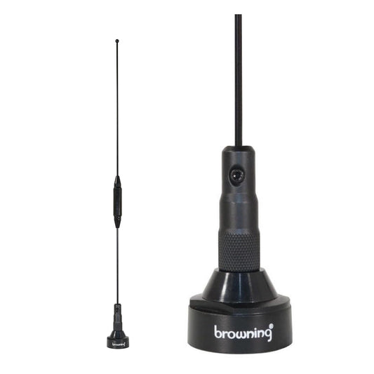 Browning BR-179 140 to 170 MHz VHF 430 to 470 MHz UHF Pre Tuned Dual Band NMO Antenna