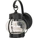 Nuvo Lighting 60/3459 Nautical One Light Outdoor Wall Mount in Black Finish