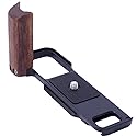 duomianshou L-Shape Arca-Swiss Fit Quick Release Plate Compatible with Fuji Fujifilm X-E5 Camera, 1/4"-20 Holes, Lightweight Ergonomic Wooden Hand