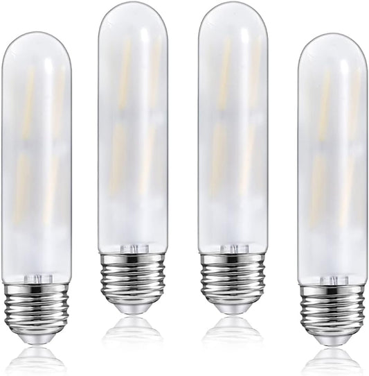 Adshen-US Dimmable T10 led Frosted Bulbs 8W Daylight White 4000k 80 Watt Equivalent,led Tubular Vintage Led Bulbs,800LM,E26 Medium Base, Edison Retro