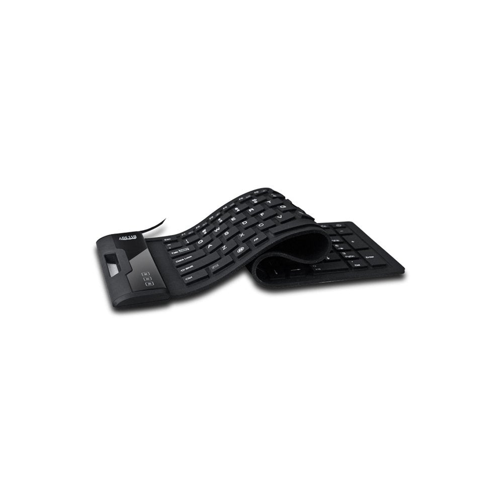 Adesso AKB-222UB - SlimTouch 222 Waterproof Flexible Keyboard for Windows 8/7/Vista/XP/2000, Compact Size