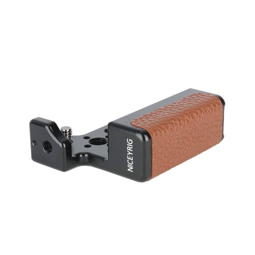 NICEYRIG Grip for Sigma FPL FP, Camera Right Handle with Premium Leather (Brown Color) - 370