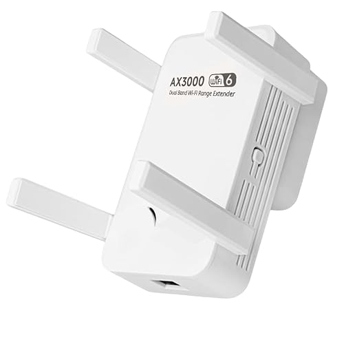 2026 AX3000 WiFi 6 Range Extender - Dual Band (2.4GHz & 5.8GHz), High-Speed WiFi Booster with Gigabit Ethernet Port, Access Point Mode, No App Needed