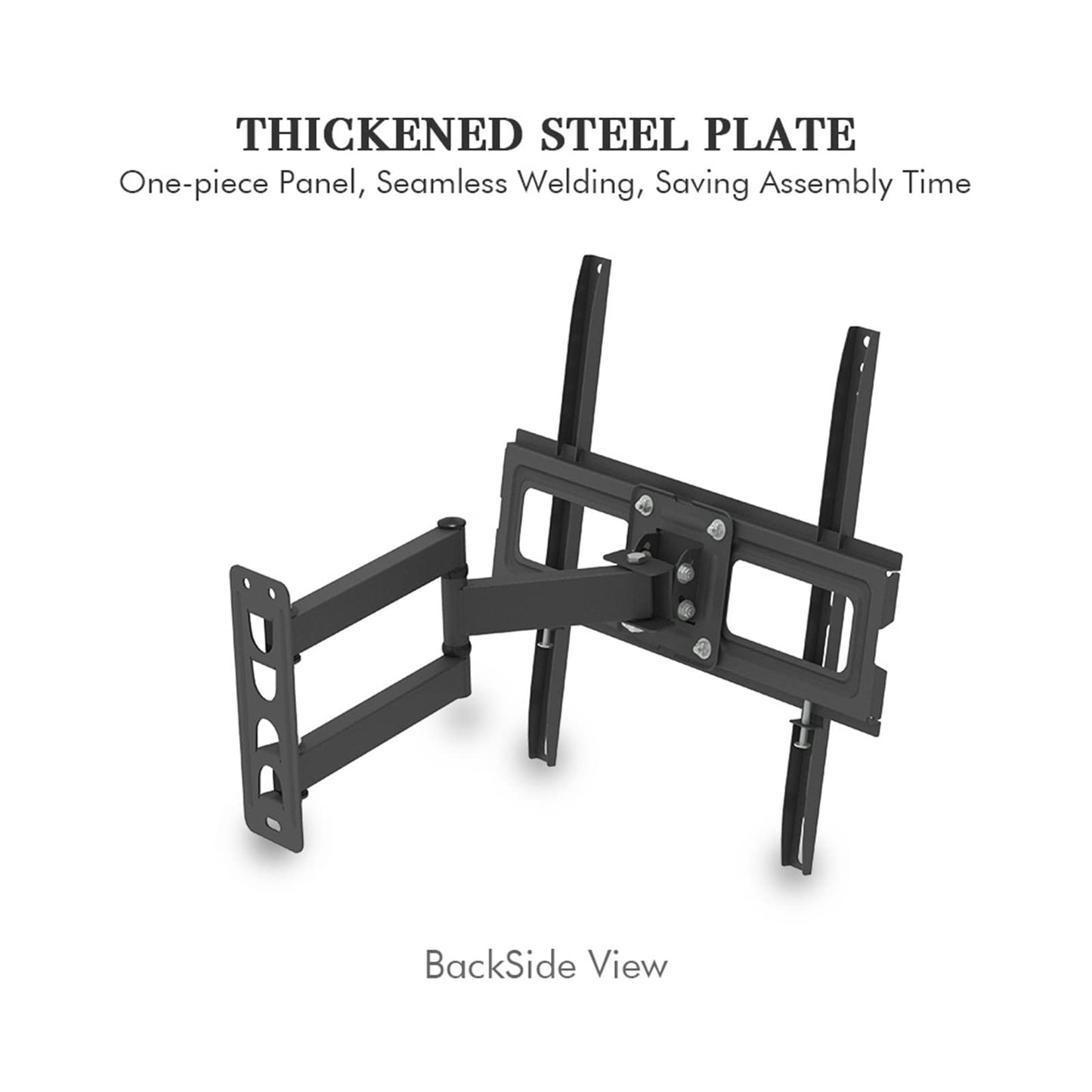 Full Motion TV Wall Mount - Swivel and Tilt 10~10° for Most 32-65 Inch Flat Screen TV - Articulating Tilt 3 Arms - Double Pendulum Large Base TV Stand