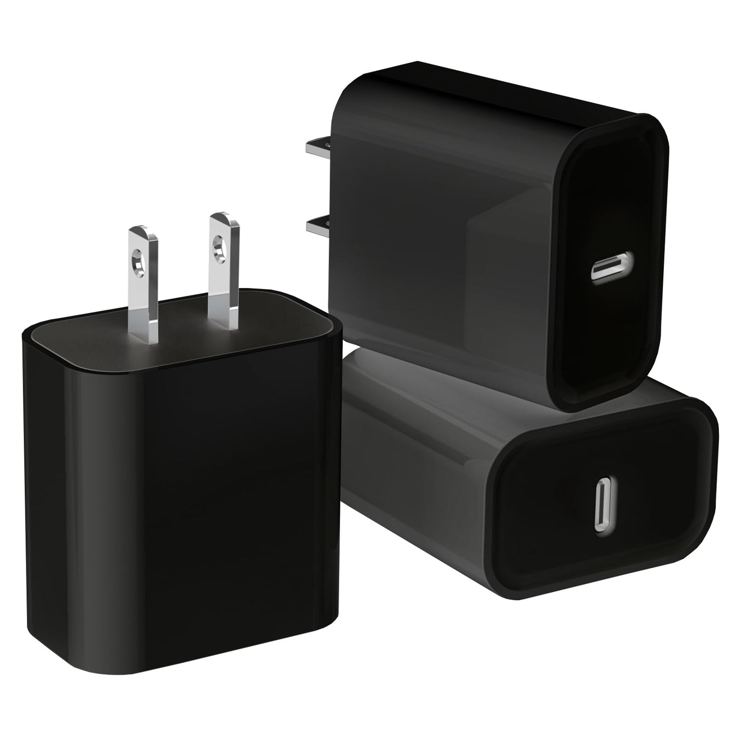 3Pack iPhone 16/15 Charge Block,USB C Charger, Sky Blue Charger Adapter,Quick Fast Charger PD Adapter Plug 20W Power Delivery Type C Fast Charging